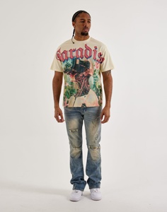 T-shirt vintage streetwear épais imprimé DTF, style streetwear haut de gamme, 300 GSM, pour la mode hivernale - Product Image 1