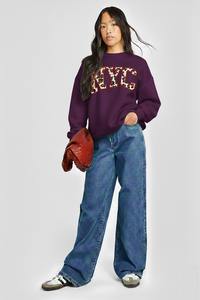 Sweat-shirt à capuche surdimensionné en molleton pour femme, avec logo de marque personnalisé, badge à sequins sur le devant, impression sérigraphique de haute qualité - Product Image 3