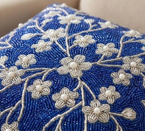 Housse de coussin perlée de style vintage abordable avec broderie artistique pour canapé, lit, chaise et décoration rustique de la maison - Product Image 2