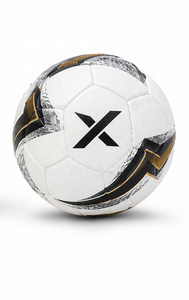 Ballons de football personnalisés X, ballons de football de grande taille |   Blanc Noir Or |   Logo X |   Fabricant OEM ODM |   Qualité de conception haut de gamme - Product Image 2