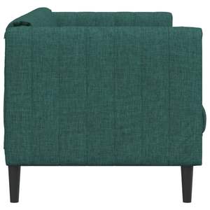 Divano a 3 posti verde scuro per soggiorno Design confortevole in tessuto - Product Image 5