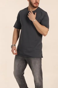 T-shirt décontracté pour homme à manches courtes avec logo personnalisé sur le devant, écologique, pour l'entraînement, 100 % coton, élastique, options de tailles plus grandes disponibles, 180 g - Product Image 2