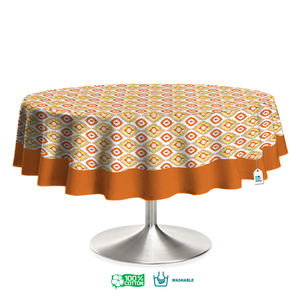 Soft Pure Cotton Woven Floral Modern Round <b>Table</b> <b>Cloth</b> Printed Waterproof Oilproof for Home Dining Kitchen Decor - Product Image 6