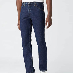 Jeans en denim délavé de qualité supérieure pour hommes, style streetwear moderne, tissu uni, écologique, séchage rapide, léger, confort décontracté - Product Image 1