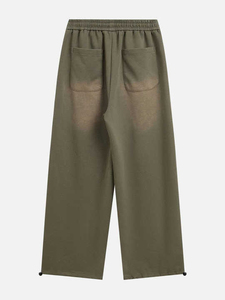 <b>Jogger</b> Trousers Straight Casual Wear French Terry <b>Polyester</b> Cotton Acid Wash Sun Faded Breathable Eco-Friendly Jogging Pants Men - Product Image 2
