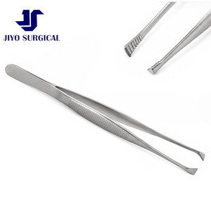 Jiyo Surgical Co. ET-9941 Pince de fixation chirurgicale Graefe 4 3/8" (11,1 cm) pour chirurgie ophtalmique, mâchoires larges de 4,5 mm, poignée à prise plate - Product Image 3