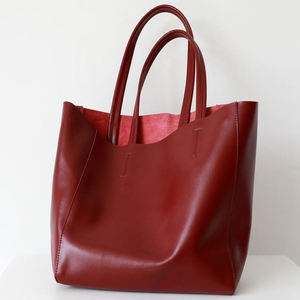 Sac à main en cuir véritable pour femme, avec fermeture éclair, grande capacité, sac de shopping tendance pour les voyages quotidiens - Product Image 2