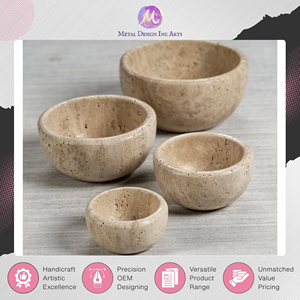 Proveedor con Experiencia en Venta al por Mayor de Cuencos Decorativos Redondos Hechos a Mano de Mármol Travertino para Decoración del Hogar en Oferta - Product Image 5