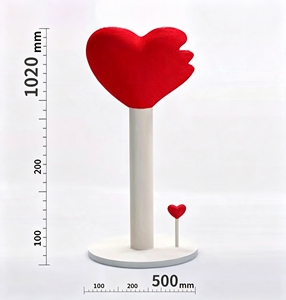 Fabricant de produits pour animaux de compagnie, griffoir pour <span class=keywords><strong>chat</strong></span> en jute naturel, robuste, design minimaliste en forme de cœur, moderne, mignon, compact, pour intérieur - Product Image 3
