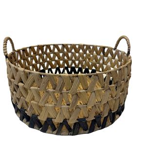 Cesta de Almacenamiento Redonda de Jacinto de Agua de Lujo - Ecológica, Multifuncional y Multiusos - Product Image 1