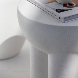 Table d'appoint en béton blanc Vandana Orion Astra, design de mobilier d'appoint minimaliste moderne - Product Image 4