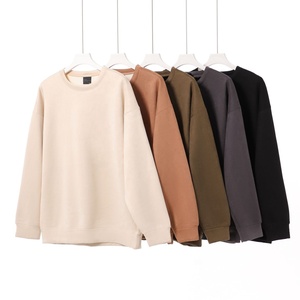 เสื้อสเวตเตอร์เปิดไหล่สำหรับผู้ชายและผู้หญิงเสื้อสเวตเชิ้ตไม่มีไหล่ขนาดใหญ่พิเศษลายจุดบุโลโก้ตามสั่ง420gsm - Product Image 5