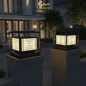 Outdoor Gate <b>Pillar</b> <b>Light</b> Inox Material 3500K Warm White AC 220V for Villa Garden Hotel Resort Decorative Post - Product Image 6