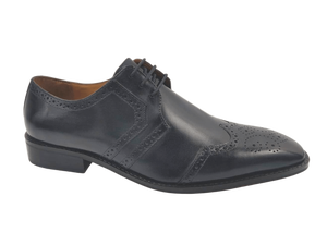 Zapatos Oxford Formales para Hombre, Punta Puntiaguda, Cordones, Suela de Goma, Forro de Cuero Genuino, para Oficina y Carrera, Todas las Temporadas - Product Image 1