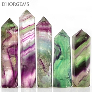 Puntas de Cristal de Cuarzo Fluorita Arcoíris Natural, Varitas Curativas Pulimentadas, Lápiz de Piedra Preciosa para Decoración del Hogar y Uso como Regalo - Product Image 6