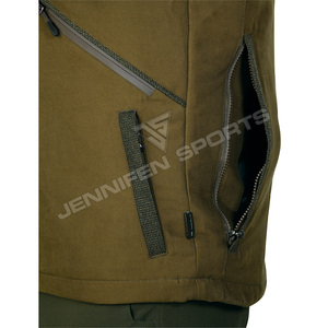 Chaqueta de Caza Resistente, 100% Lona de Algodón, Chaqueta con Logotipo Personalizado, Cortavientos, Cálida, con Cierre, Ropa de Caza para Exteriores - Product Image 3