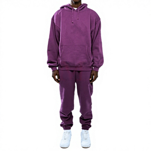 High Quality ARTIZ INTERNATIONAL <b>Mens</b> Streetwear 2 in 1 Printed Winter Tracksuit 100% Cotton Fleece Hoodie & Cargo Joggers - Product Image 4