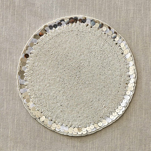 NeedleworkBest Seller Handmade <b>Beaded</b> <b>Placemats</b> and Indian Style Custom Table Decor Handmade - Product Image 5