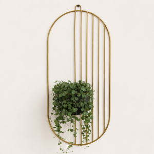 Luxury Gold Plated Metal Wall Planter Modern Iron Hanging Flower <b>Pot</b> Decorative Indoor Wall Mounted Plant <b>Holder</b> for Home Hotel - Product Image 5