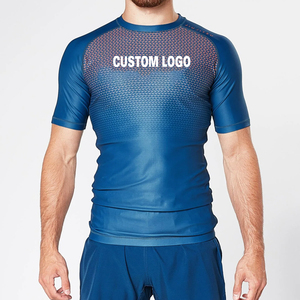 Rashguard de Compresión para Hombre, MMA, BJJ, Protección UV UPF50, Poliéster/Nailon Lavado, Secado Rápido, Transpirable, Logotipo Personalizado, Venta al Por Mayor - Product Image 1
