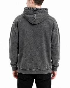 Sweat à capuche vintage délavé pour homme, coupe oversize, en coton doux, style streetwear décontracté, avec service OEM, qualité supérieure - Product Image 2