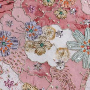 Premium position print with embroidery fabric is a modern textile designed for stylish fashion and <b>garment</b> collections This fabr - Product Image 6
