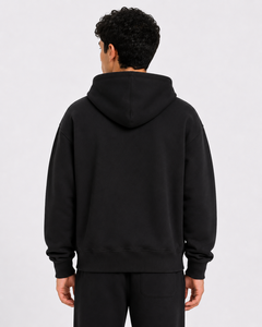 Sudadera con Capucha Livster para Hombre, Negra, con Cierre Completo, de Algodón y Felpa, Corte Regular, para Otoño - Product Image 3
