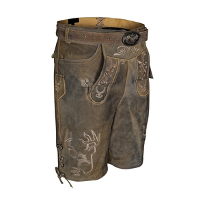 Vente en gros - Costume bavarois allemand pour homme, style streetwear, short en cuir brodé, plusieurs couleurs - Product Image 4