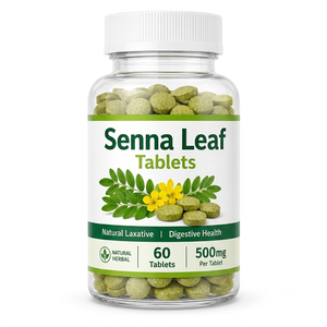 Comprimés d'extrait de feuille de séné 100 % naturels testés en laboratoire, qualité alimentaire pure, 60 comprimés, favorise la fonction digestive naturelle - Product Image 1
