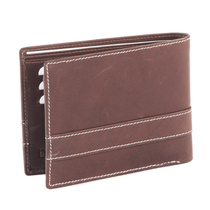 Monedero de Cuero Genuino, Impermeable, de Lujo, Nuevo Diseño, Moderno, Cartera Corta Vintage para Hombre, Minimalista, con Protección RFID, de Poliéster Yamo - Product Image 5