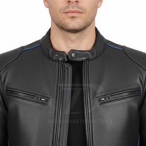Blouson de moto pour homme avec coutures renforcées, fermeture éclair sécurisée et design confortable pour la conduite - Product Image 6