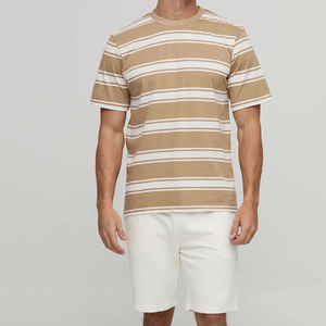 Men's Casual Breathable OEM Autumn 2-Piece Fleece Short Sleeve T-Shirt Shorts <b>Set</b> Custom Color Design Digital <b>Knitted</b> Quick Dry - Product Image 1