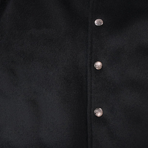 Chaqueta Bomber Varsity Formal Negra Unisex con Mangas de Lino, Cuello Redondo, Impermeable y Resistente al Viento - Product Image 4