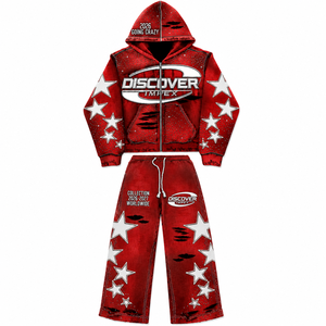 Ensemble de survêtement personnalisé de haute qualité pour homme, avec sweat à capuche et pantalon évasé, brodé, zippé, effet délavé, style streetwear vintage - Product Image 5