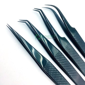 Pince à épiler en acier inoxydable, outil de préhension de précision pour extensions de cils, façonnage des sourcils, utilisation en salon de beauté, professionnel, durable - Product Image 3