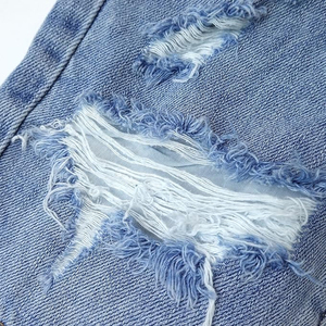 Custom Washed <b>Grey</b> Denim <b>Shorts</b> for <b>Women</b> Vintage Washed Streetwear Private Label Custom Logo Wholesale Jeans Manufacturer OEM - Product Image 5