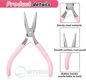 5 Inch Stainless Steel Needle Nose Pliers Mini Jewelry Tool Long Nose Plier Comfort Grip Handle <b>Craft</b> Electronics Repair <b>Wire</b> - Product Image 6