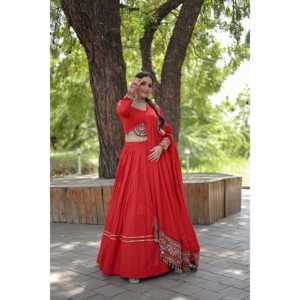 Reyon attractive Gota-patti กับงานกระจกจริง lehenga choli - Product Image 3