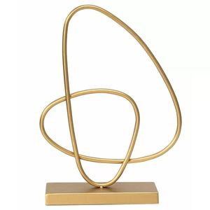Escultura de anillo de oro, éxito de ventas, con base de mármol, adorno decorativo moderno para decoración de hogar u oficina de lujo. - Product Image 6