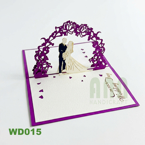 Tarjeta de Invitación Romántica para Boda en 3D, Tarjeta de Felicitación Pop-up con Diseño de Pareja, Artesanía ANN, Estilo Japonés, Acabado Mate - Product Image 5