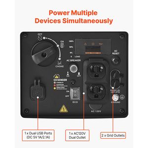 Generatore Inverter Portatile Silenzioso da 3000W di Picco per Uso Domestico, 4KW di Potenza Massima, Tensione Nominale 120V, Alimentato a Gas, Inverter Compatto - Product Image 5