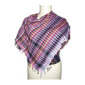 Écharpe Keffiyeh Shemagh en coton de qualité supérieure, tricotée à la main, pour hommes, motif carré traditionnel Arafat, à carreaux religieux - Product Image 1