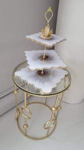 Elegante Soporte para Pastel de Resina Ecológica No Tóxica con Acabado Liso y Brillante para Bodas, Cumpleaños, Baby Shower, Celebraciones, Mesa de Postres - Product Image 6