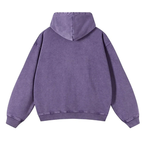 Sudadera con Capucha para Hombre, Lavado Ácido, Tejido de Mezcla de Algodón Premium, Textura Única Lavada, Capucha Ajustable, Bolsillo Frontal Tipo Canguro, Corte Relajado - Product Image 2
