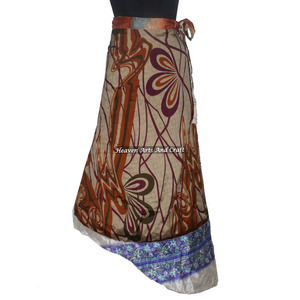 Nuevo Vestido Halter de Seda Reversible de Dos Capas para Mujer, Falda Cruzada de Seda Vintage Mágica de 38 Pulgadas, Estilo Hobo - Product Image 6