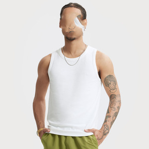 Mens Ribbed Gym Tank <b>Top</b> <b>Tight</b> <b>Fitting</b> Sleeveless Vest 95% Cotton 5% Spandex Muscle Shirt Custom Logo Fitness Workout Tank <b>Top</b> - Product Image 6