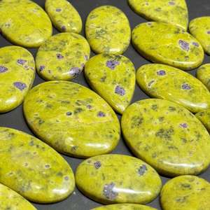 Vente en gros de cabochons en Atlantisite verte naturelle de qualité AAA, formes variées, 100g MOQ, certifiés par un tiers pour la bijouterie - Product Image 2
