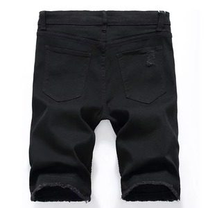 Short en jean vintage personnalisé pour homme, brodé et lavable, style décontracté et sexy, idéal pour l'été et l'automne - Product Image 3