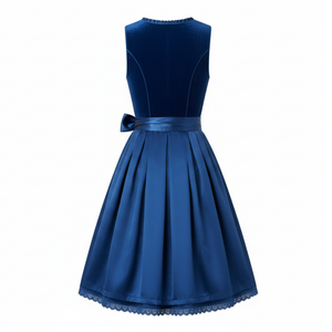 Vestido Dirndl de Primera Calidad para Mujer, Tejido Transpirable, Bordado Alemán, Largo hasta la Rodilla, Sin Mangas, Ajuste Cómodo - Product Image 2