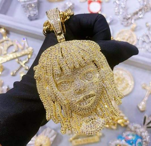 จี้เพชรโมอิสซาไนต์แบบ Iced Out สไตล์แร็ปเปอร์ พร้อมสร้อยคิวบาชุบเงิน 925 หรูหรา สไตล์ฮิปฮอป เครื่องประดับสำหรับทุกเพศ - Product Image 4